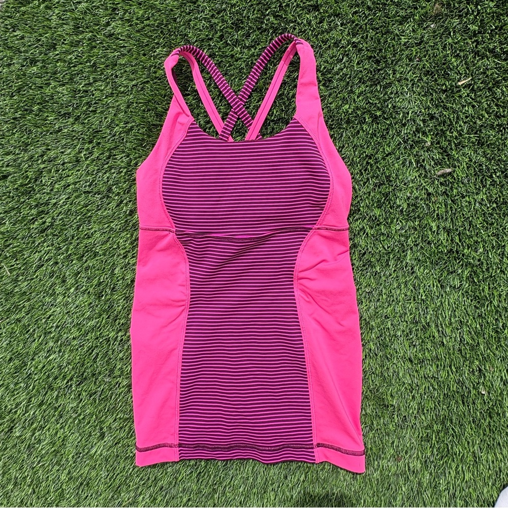 LULULEMON brand - size 8 - pink and purple athletic top